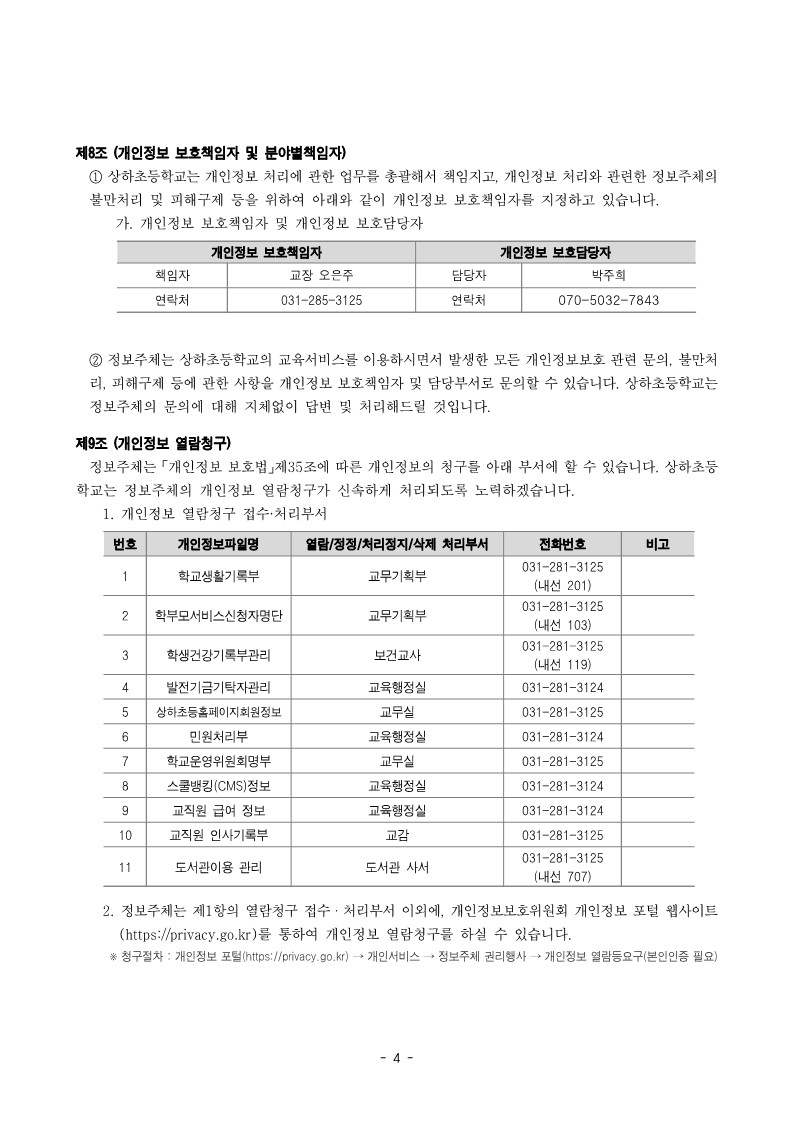 2025년 상하초등학교 개인정보 처리방침(25.04.30)_4